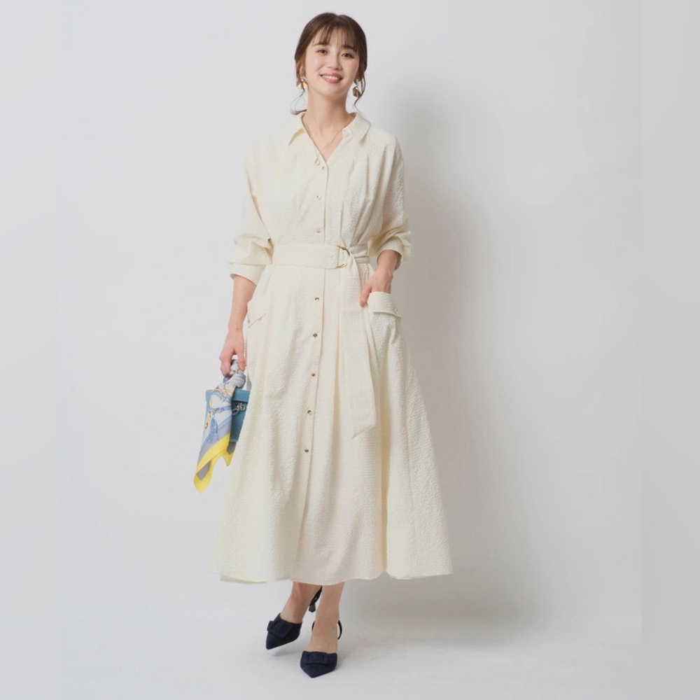 *Price Firm* Jusglitty cream shirt dress
